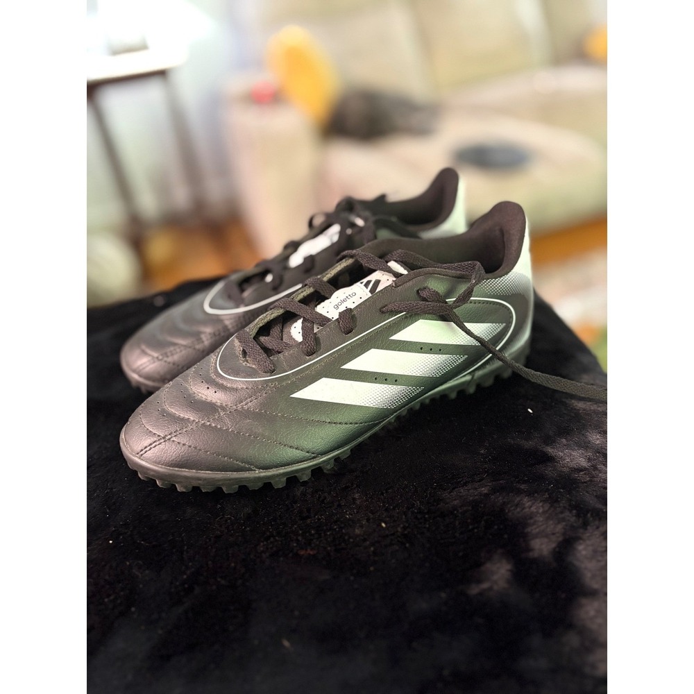 Adidas Goletto VIII Turf SoccerShoes BlackSilver Cleats HP6461 Mens 5.5 Womens 7